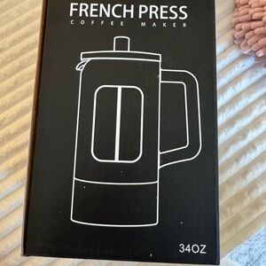 BRAND NEW NEVER OPENED!! Elegant Black French Press Coffee Maker